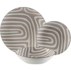 Versa Denali Grey Porcelain Tableware Dinner Set