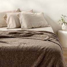 Casaluna Full Queen Boucle Blanket Warm Blankets Brown (243.8x233.7cm)