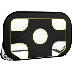 vidaXL Football Goal Net with Target 120x80x80 Polyester Black