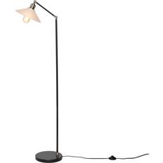 Litecraft Aya Satin Nickel/Black/White Floor Lamp 151cm