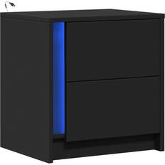 Möbler vidaXL LED Black Sängbord 34x43cm