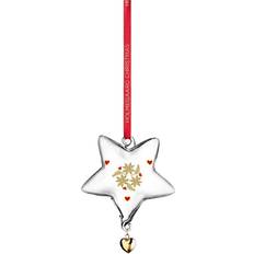 Holmegaard Ann-Sofi Romme Poinsettia of The Year 2024 Clear Christmas Tree Ornament 8.5cm