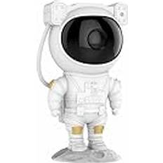 Stjerneprojektor i-total Astronautformet Stjerne-projektor H22,5 cm Hvid Natlampe
