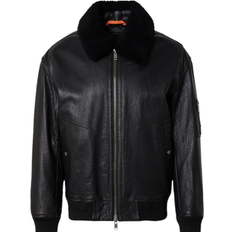 Herren - Leder Jacken BOSS Jobark Jacket - Black