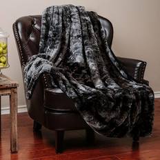 Chanasya Super Soft Cozy Blankets Black (274.3x218.4cm)