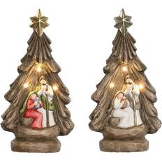 Koristeet Home ESPRIT Christmas Nativity Set 23 x 13.5 x 45 cm
