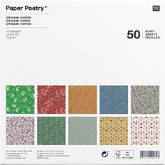 Origami papir Rico Design Paper Poetry Origami Funny Fall 15x15cm 70g 50 sheets