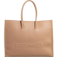 Coccinelle Dame Tote Bag & Shopper tasker Coccinelle Myrtha Maxi Logo Tote Bag - Beige
