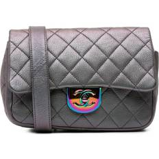 Chanel Handbags Chanel Iridescent Goatskin Double Carry Waist Chain - Flap Purple