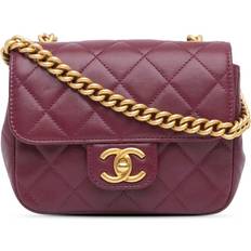 Chanel Handbags Chanel Pre-owned Mini Quilted Lambskin - Purple