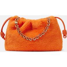 Orange Bucket Bags Loewe Flamenco Large Knitted Bucket Bag - Orange