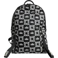 Dolce & Gabbana Rygsække Dolce & Gabbana DG Crown Logo Backpack Bag Black/White