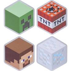 Paladone Coasters Paladone Minecraft Cork-backed Metal Coasters Set of 4 Coaster