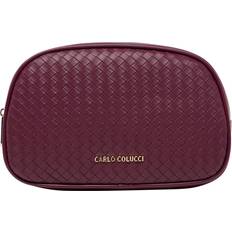 Carlo Colucci Braided Toiletry Bag - Red