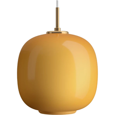 Radiohus vl45 Louis Poulsen VL45 Radiohus Brass/Glossy Amber Pendellampa 25cm