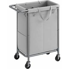 Songmics Laundry Basket on Wheels Dove Grey 140L