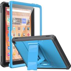 Amazon Fire HD 10 Tablet Covers MoKo Case Fits Amazon Fire HD 10 (13th Generation 2023) 10.1" With Built-in Screen Protector