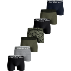 146/152 Boxershorts Barnkläder Björn Borg Core Boxer 7-pack - Black/Melange/Green/Print/Navy Blue (10003412-MP002)