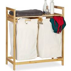 Badrumstillbehör Relaxdays Tvättkorg Brun 10028864