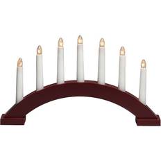 Inbyggd strömbrytare Adventsljusstakar på rea Konstsmide 3972-520 Matt Dark Red/White Adventsljusstake 38.7cm