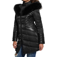 Guess Nainen Ulkoiluvaatteet Guess Oxana Hooded Puffer Coat - Black