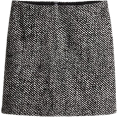 Lined Skirts H&M Mini Skirt - Black/Striped