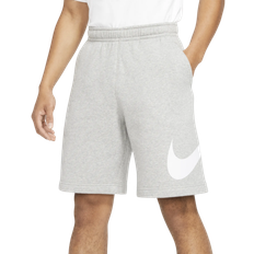 4XL - Men Shorts NIKE Sportswear Club Men's Graphic Shorts - Dark Grey Heather/White