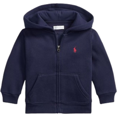 6-9M Hoodies Polo Ralph Lauren Baby Fleece Zip-Up Sweatshirt - Navy Cruise Blue