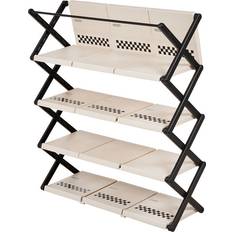 Foldable Shoe Racks Metro Lane 15 Pair Cream White Shoe Rack 72.5x83.5cm