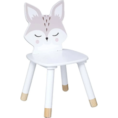 Animales Muebles de Asiento Atmosphera Silla Para Niños Renard Blanco Madera