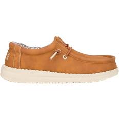 Leather Sneakers Children's Shoes Hey Dude Kid's Wally Classic - Tan