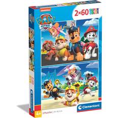 Paw Patrol Klassiska pussel Clementoni Supercolor Puzzle Paw Patrol 2x60 Bitar