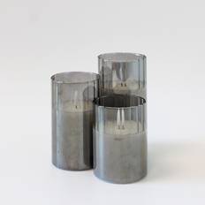 Led glas bloklys Block Smoke Colored LED-lys 15cm 3stk