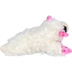 Pets Multipet Lamb Chop with Pink Paw Pattern Dog Toy 8"