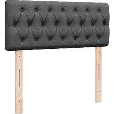 vidaXL Med Madras 120x190 cm Stof Mørkegrå Kontinentalseng