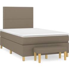Senge & Madrasser vidaXL Med Madras 120x200 cm Gråbrun Kontinentalseng