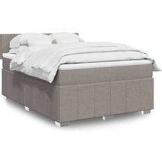 Senge & Madrasser vidaXL Med Madras 160x200 cm Gråbrun Kontinentalseng