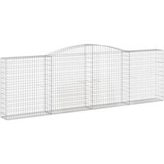 Black Gabion Baskets Dakota Fields Silver Galvanised Iron Gabion Baskets 140cm H x 400cm W x 30cm D