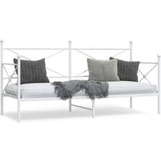 Senge & Madrasser vidaXL Daybed Uden Madras 75x190 cm Stål Hvid