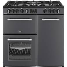 90cm - Convectie/fan oven Fornuizen Belling Farmhouse 90cm Dual Fuel Range Cooker Anthracite