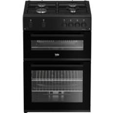 Black gas 60cm cooker Beko FDG6201K 60cm Gas Cooker Black, White