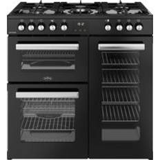 90cm - Convectie/fan oven Fornuizen Belling CookCentre 90DF 90cm Dual Fuel Range Cooker Black