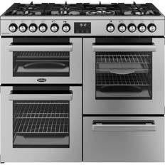 Belling Cookers Belling Cookcentre 100cm Dual Fuel Range Cooker Stainless Steel