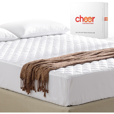 Bamboo - White Mattress Covers Cheer Collection Quilted Pad Queen Mattress Cover White (203.2x)