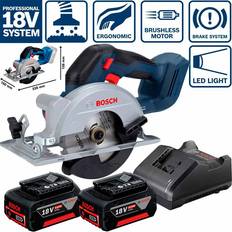 Bosch Batteri Elsågar Bosch GKS 18V-51 Cirkelsåg 2X4Ah
