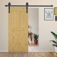 Homcom 6' Wood Barn Set Sliding Door (x)