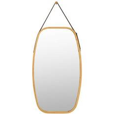 Bamboo Mirrors 30 Inch Modern Rectangle Hanging Framed Wall Mirror