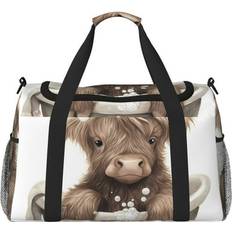 Toiletry Bags & Cosmetic Bags Lukts Cute Cow Bath Hand-Held Travel Bag