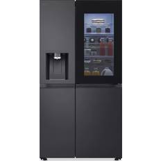 Black - Ice & Water Dispenser Fridge Freezers LG GSXE91EVAD American Style Fridge Freezer Black