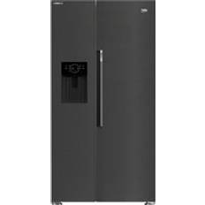 Beko American Fridge Freezer Steel Black